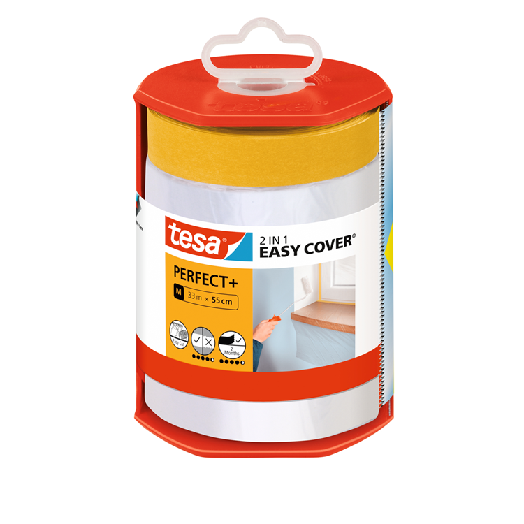 Tesa 1067561 - easy cover Perfect + pellicola copri dispenser: m 33 metri 55 | 2 pezzi