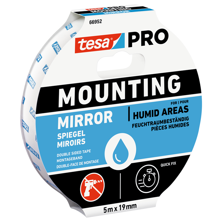 Tesa professional 1067941 - supporto per specchio tesa mount pro 5m x19 mm bianco | 16 pezzi