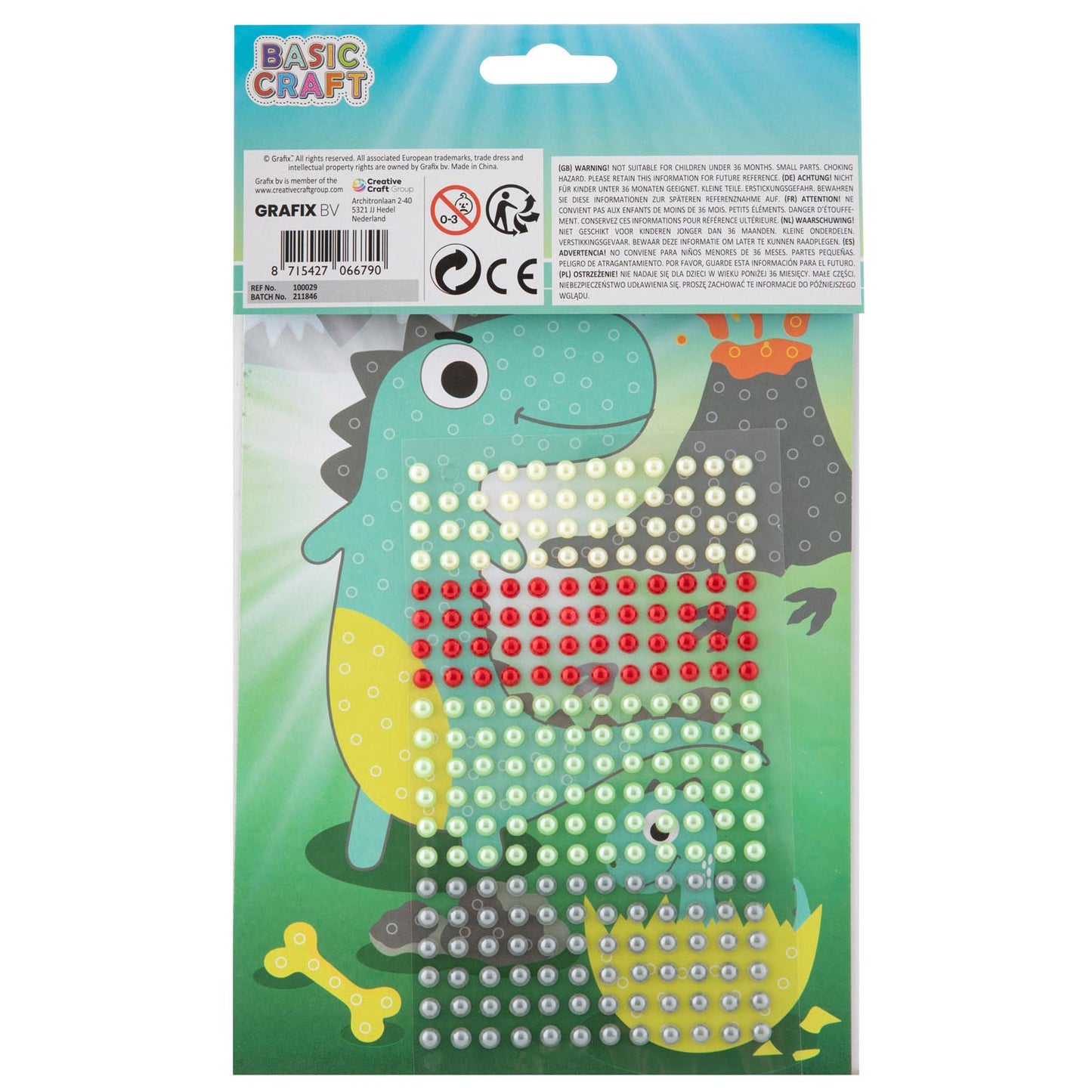 Grafix Craft Set Bead Art Dino