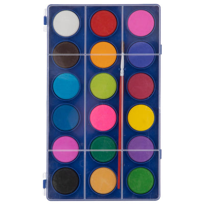 Paleta de acuarela con cepillo, 18 colores.