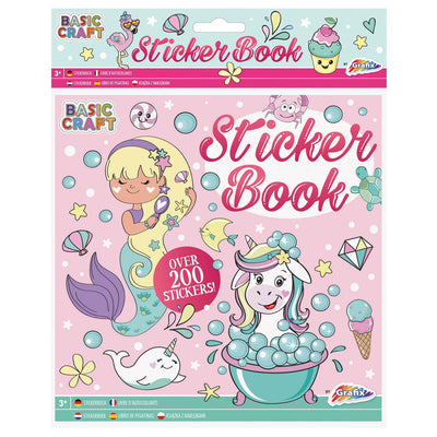 Libro di adesivi Grafix con sirena unicorno