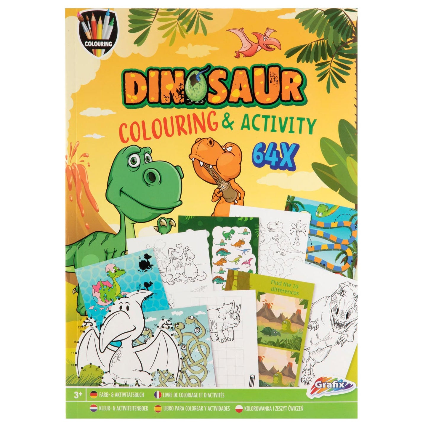 Creative Craft Group Kleuren Activiteitenboek Dino, 64pag.