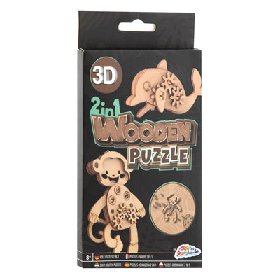 Kit di legno 2 in 1 3D puzzle-dolphin e AAP