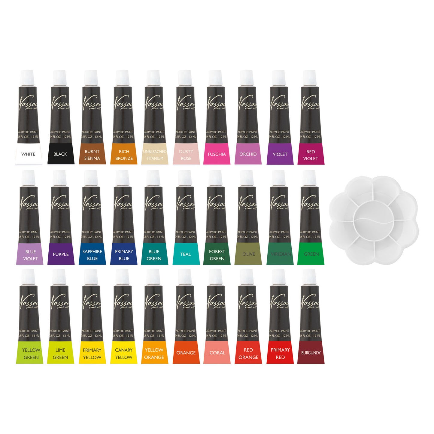 Set di vernici acriliche Nassau, 30x12ml