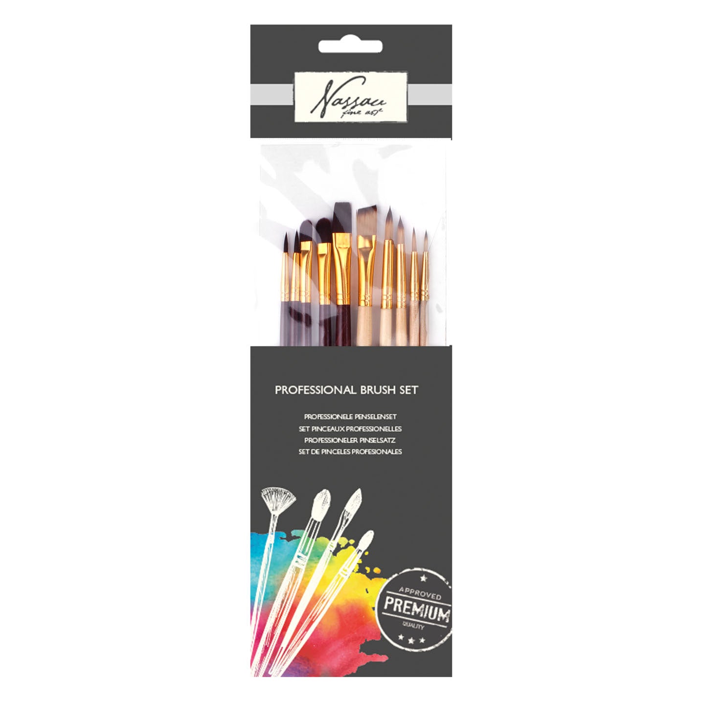 Nassau Fine Art Nassau Professional Brush Set, 10dlg.