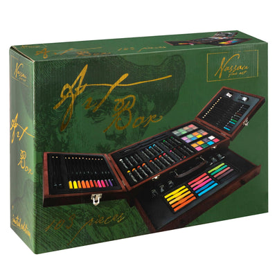 Nassau Fine Art Nassau Luxury Art Set creativo in Wooden Suitcase, 103dlg.