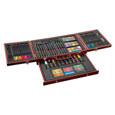 Nassau Fine Art Nassau Luxury Art Set creativo in Wooden Suitcase, 103dlg.