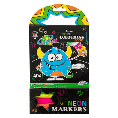 Grafix Colorbook neon con 5 marcadores cohete