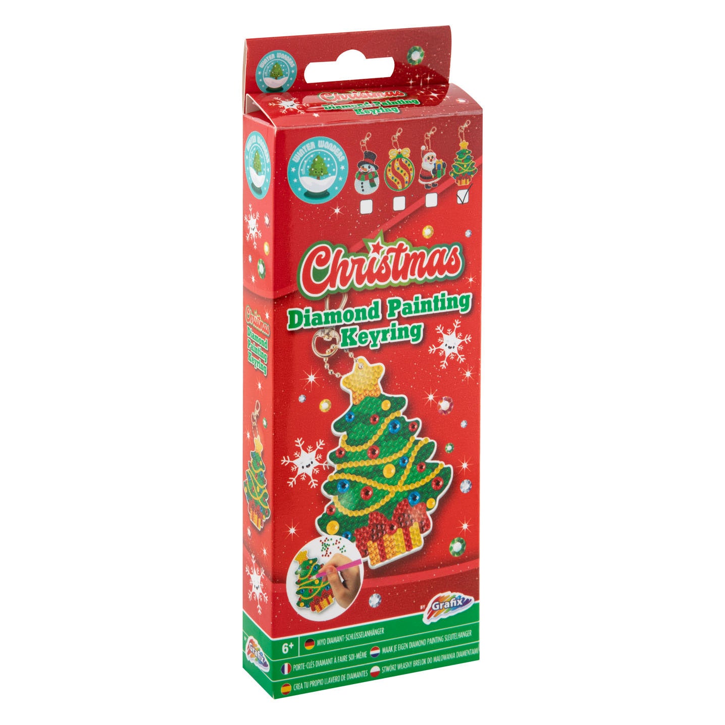 Grafix haz tu propio llavero con pintura de diamantes Navidad