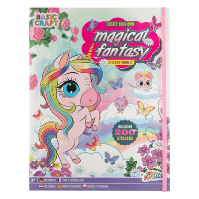 Sticker Libro Fantasía mágica con 200 pegatinas