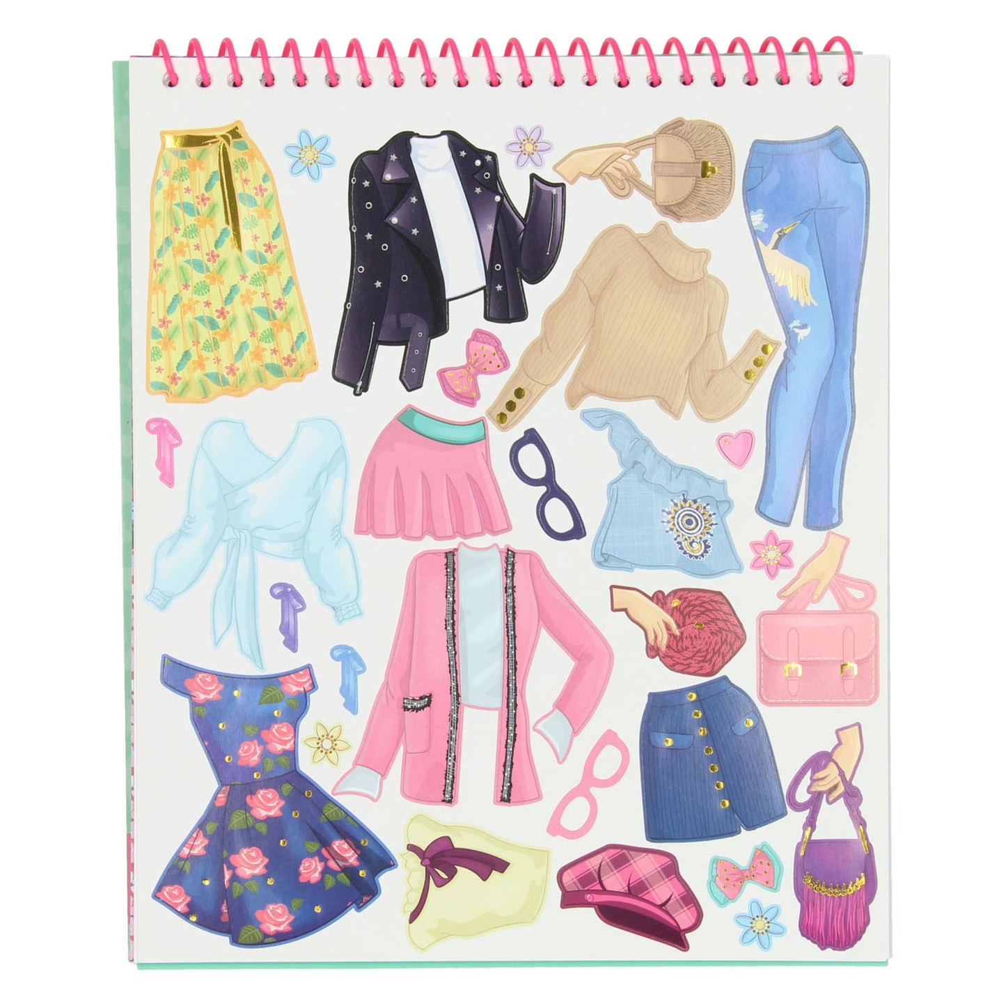 Libro da colorare e adesivo con stencil per il design della moda di Besties