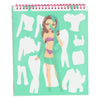 Besties Fashion Design Color and Sticker Book