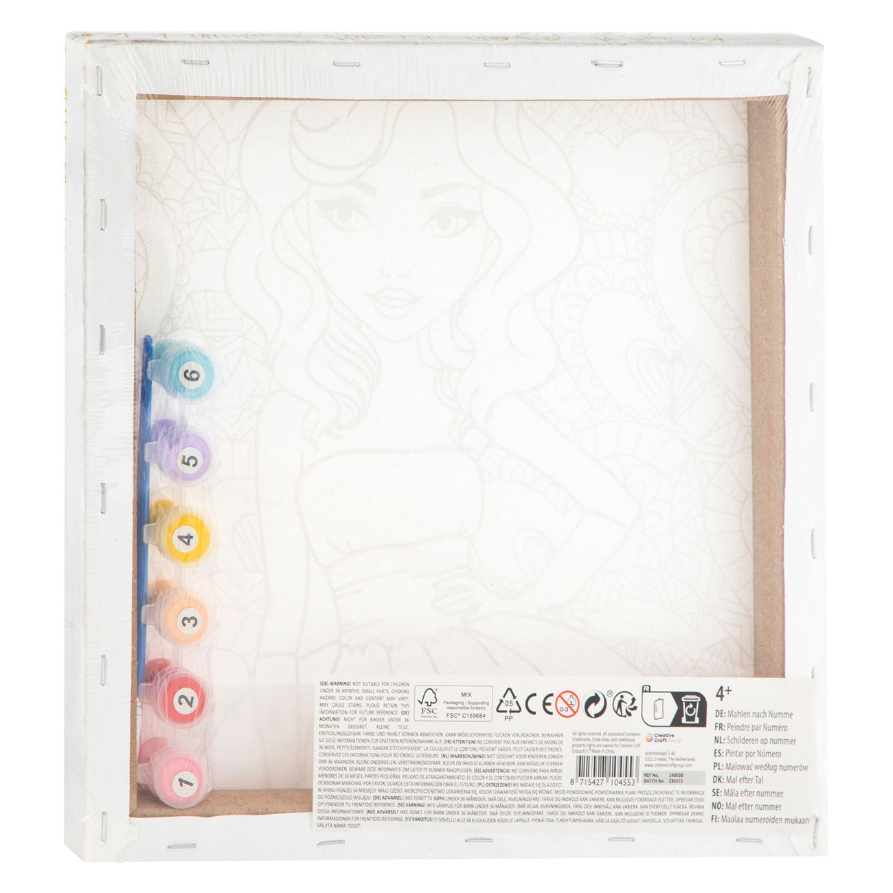 Besties tela vernice al numero, 30x30cm