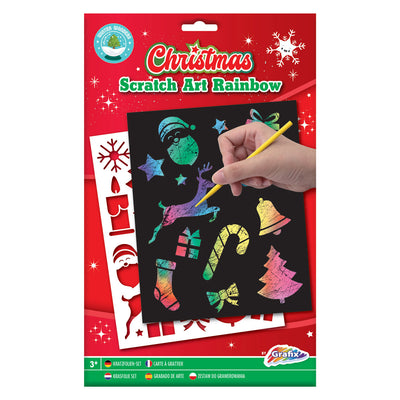 Scratch art arcobaleno natalizio a5