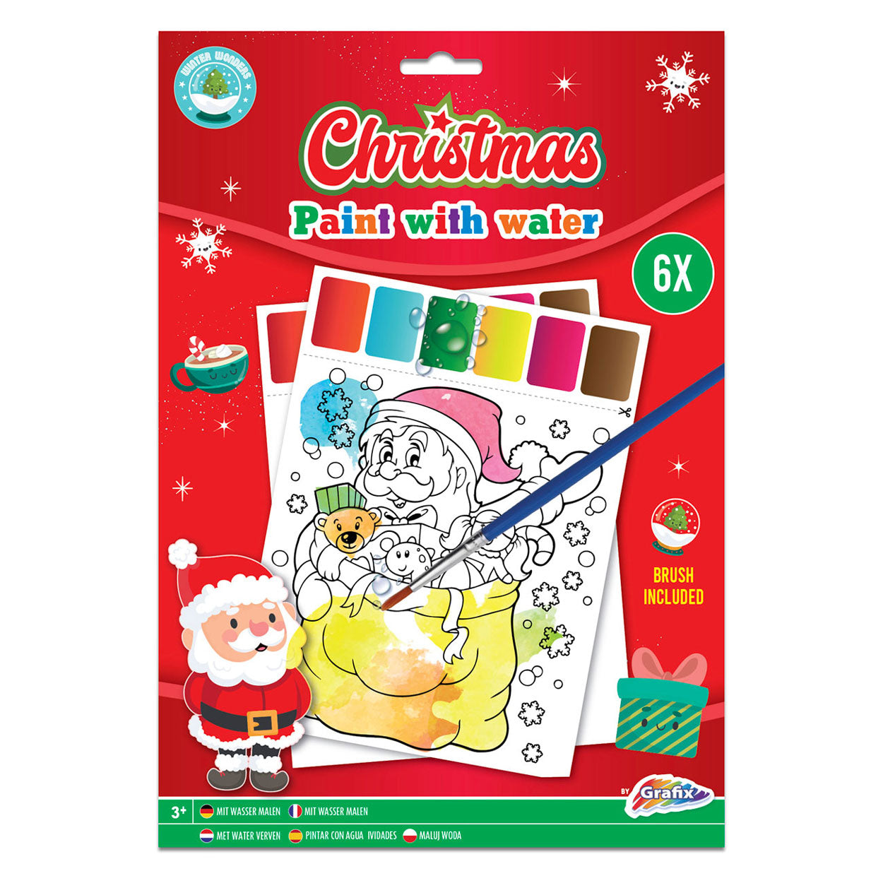 Libro de dibujo de agua Navidad