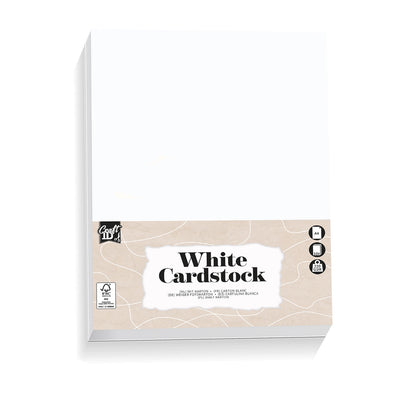 Gruppo di artigianato creativo Hobby Cardboard White A4, 10 fogli