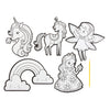 Grafix kraskunst stickers - fantasiewereld, 6dlg.