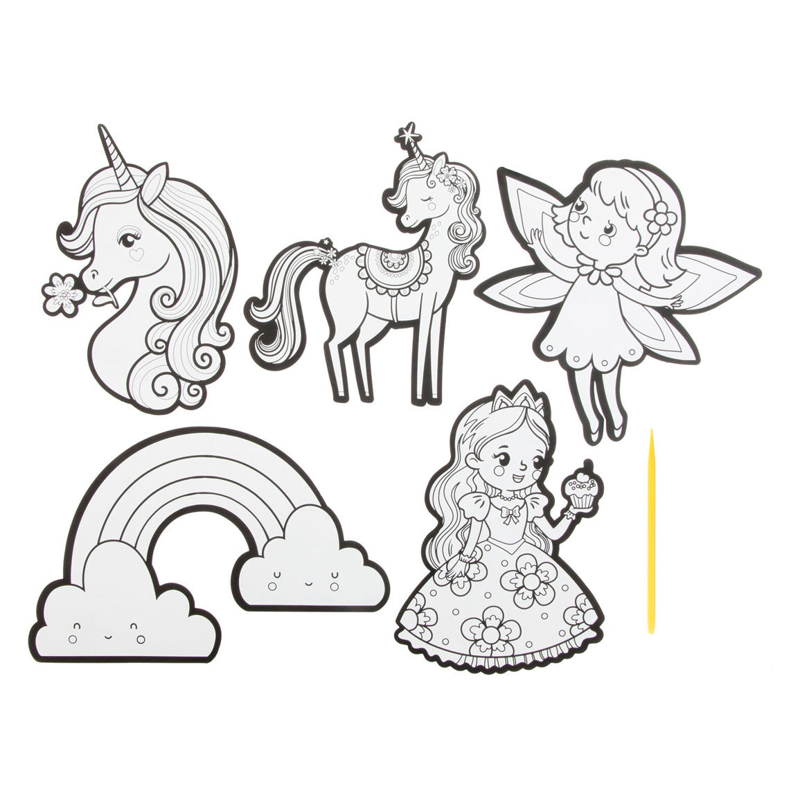 Grafix kraskunst stickers - fantasiewereld, 6dlg.