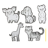 Creative craft group kraskunst stickers - dieren, 6dlg. - afbeelding 2