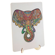 Creative craft group houten legpuzzel olifant, 132st. - afbeelding 1