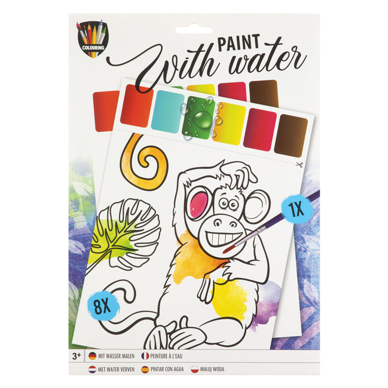 Dipinto creativo di gruppo artigianale con tema dell'acqua, 9 parti.