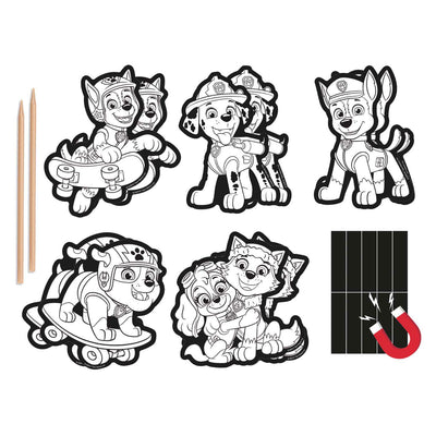 Gruppo di artigianato creativo Scratch Magneten Paw Patrol, 12dlg.