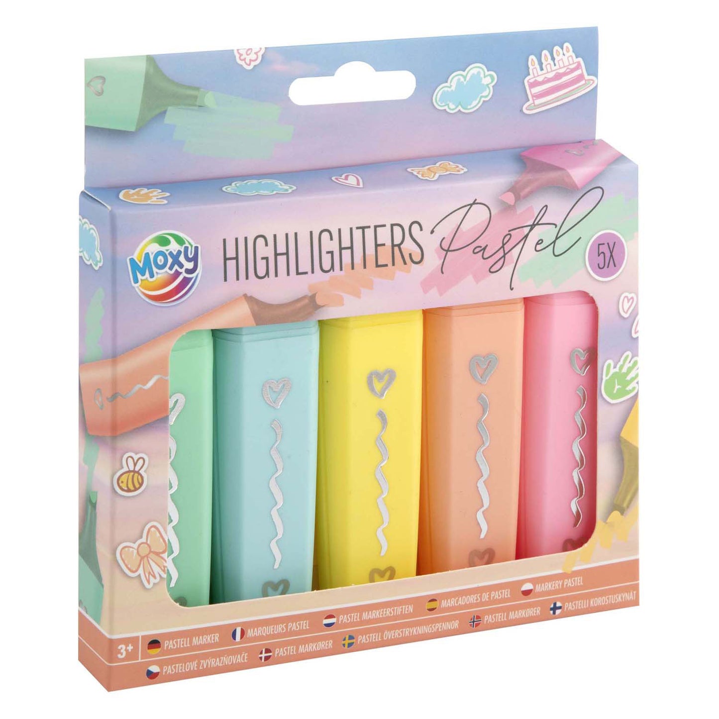 Creative Craft Group Marking Pens pastel, 5st.