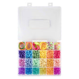 Creative craft group pony beads accessoires in opbergdoos, 18 kleuren - afbeelding 3