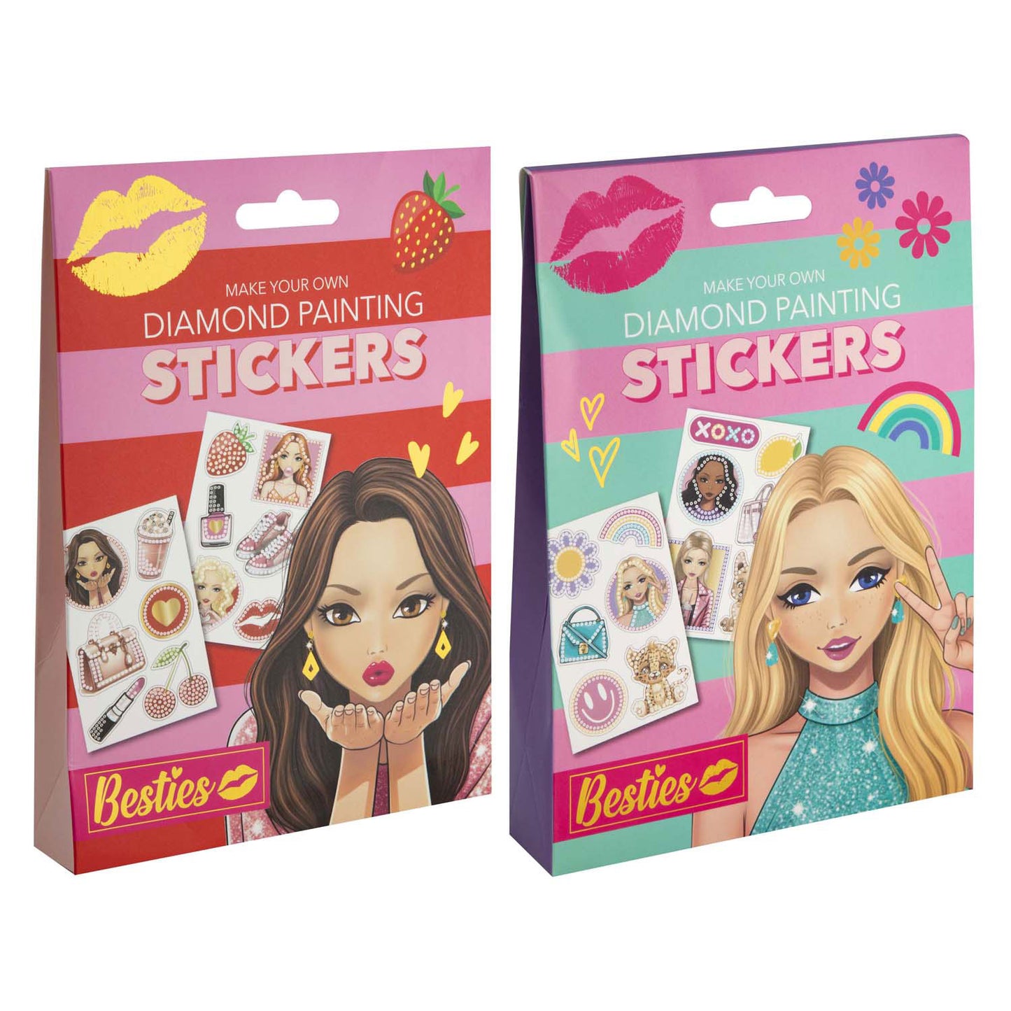 Pegatinas de pintura de diamantes de las mejores amigas del grupo de manualidades creativas, 12 piezas.