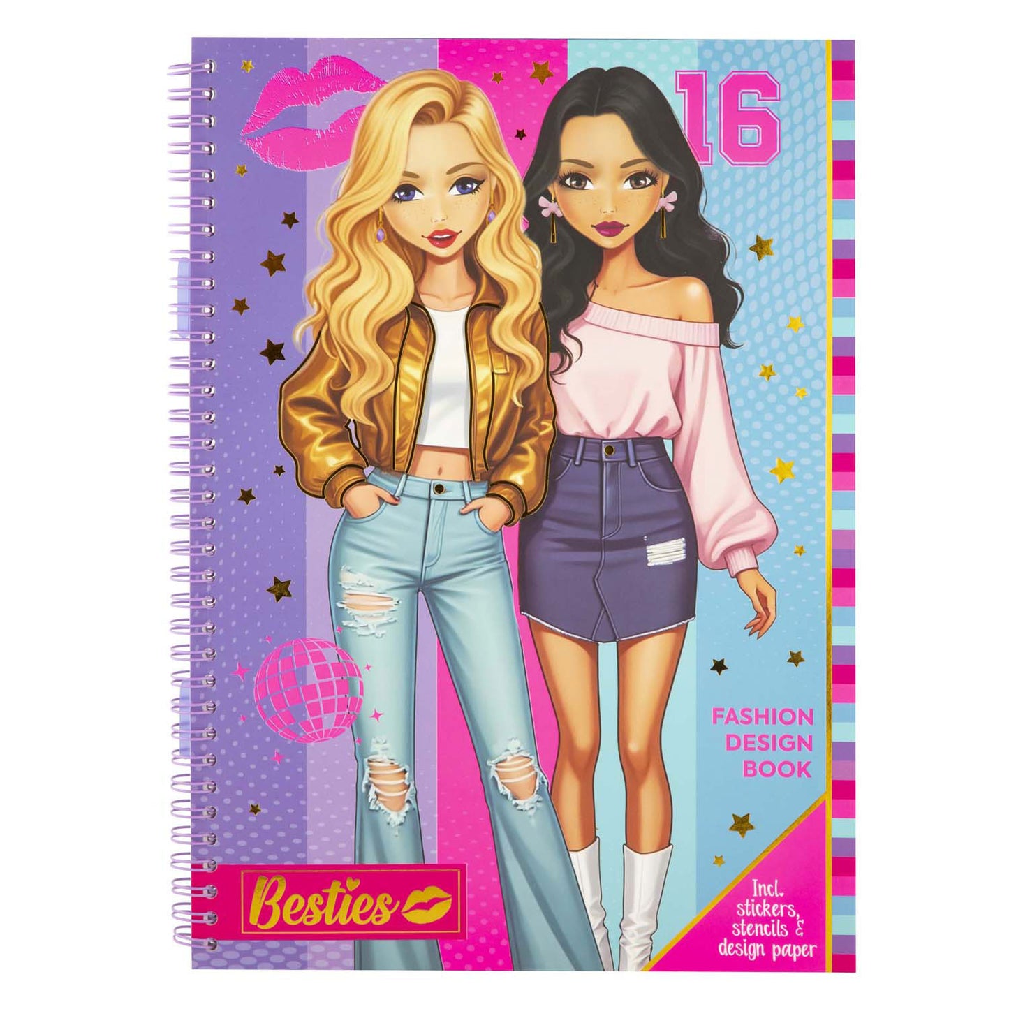 Libro de diseño de moda de las mejores amigas del grupo de manualidades creativas a4 con accesorios