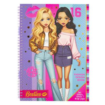 Libro di design di moda di Creative Craft Group Besties, formato A4, con accessori