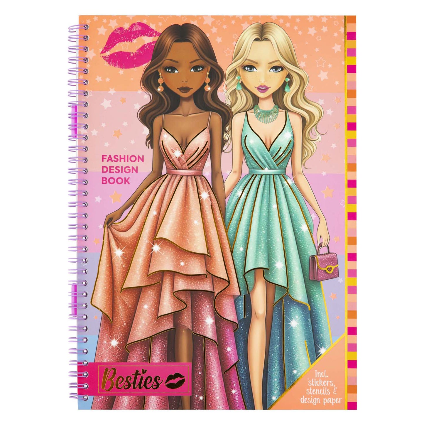Libro de diseño de moda de las mejores amigas del grupo de manualidades creativas a4 con accesorios