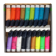 Creative craft group acrylverf fluor en metallic kleuren, 18x36 ml - afbeelding 2
