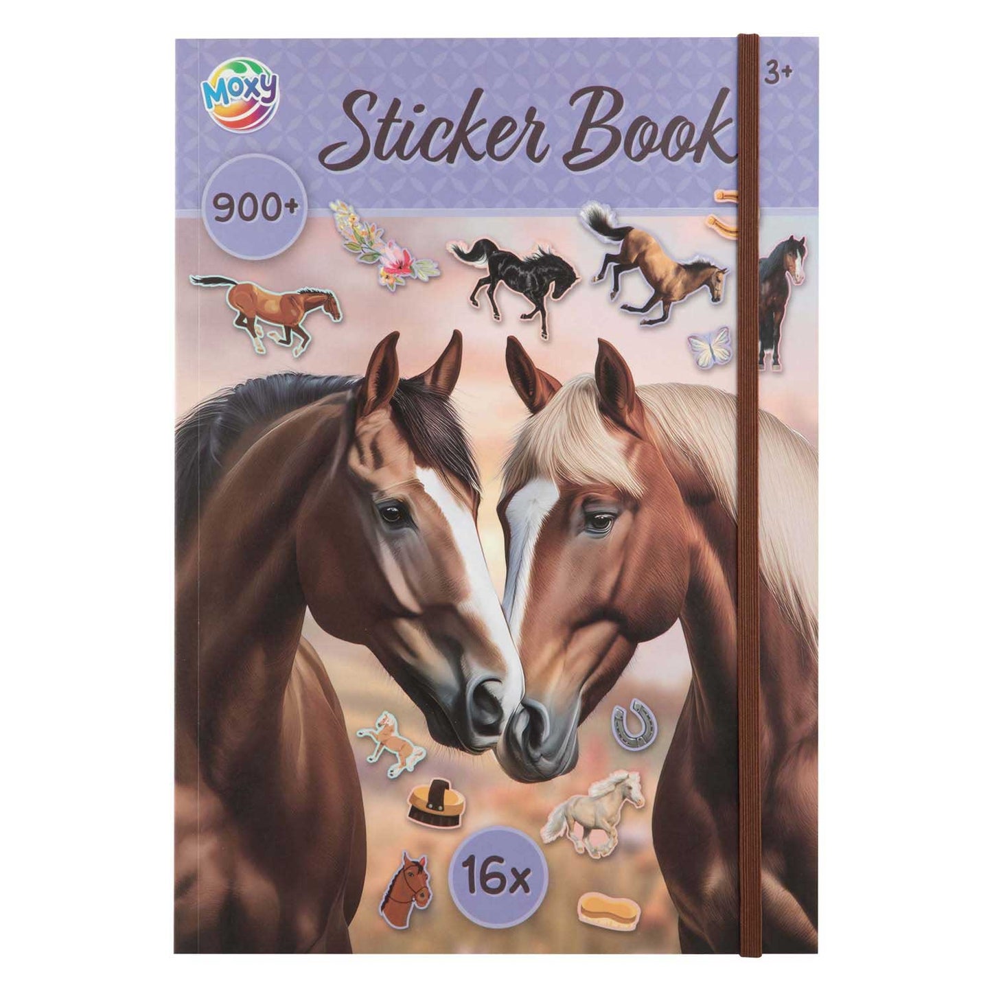 Libro de pegatinas de grupo de manualidades creativas colección de caballos a4 16 páginas y más de 900 pegatinas | 4 piezas
