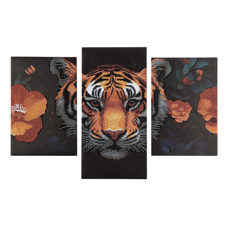 Creative craft group diamond painting triptych tiger
