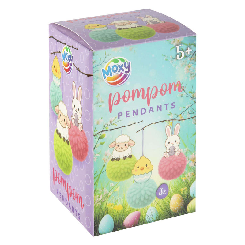 Gruppo creativo artigianale Grucce con pompon Pasqua - 3 pz.