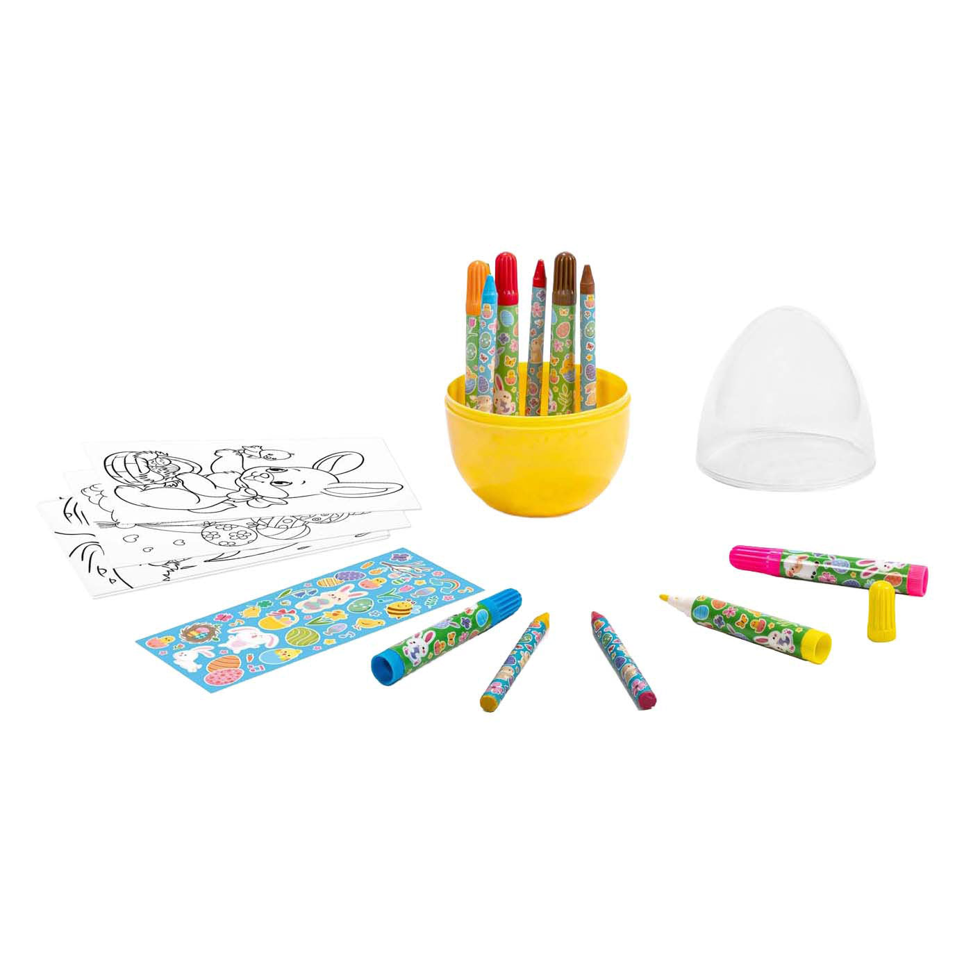 Creative craft group set for Easter crafts - incl. markers and crayons