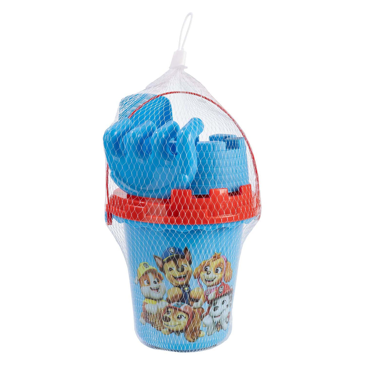 Set da spiaggia creativo per gruppo Paw Patrol in secchiello blu - 5 pz.