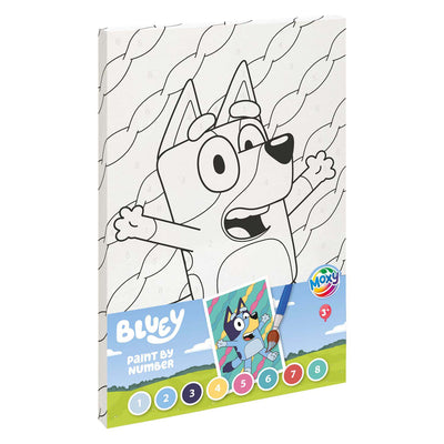 Dipinto Moxy bluey su tela numerica