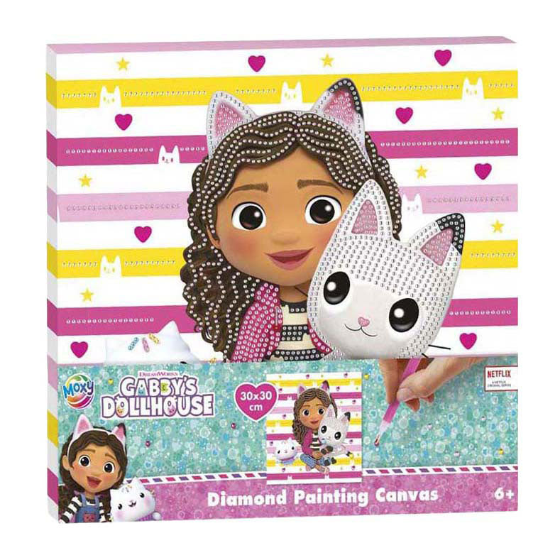 Creative craft group gabby's poppenhuis - diamond painting canvas - 30x30 cm