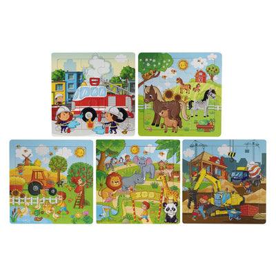 Puzzle legno mini 9 pezzi 5 assorchi