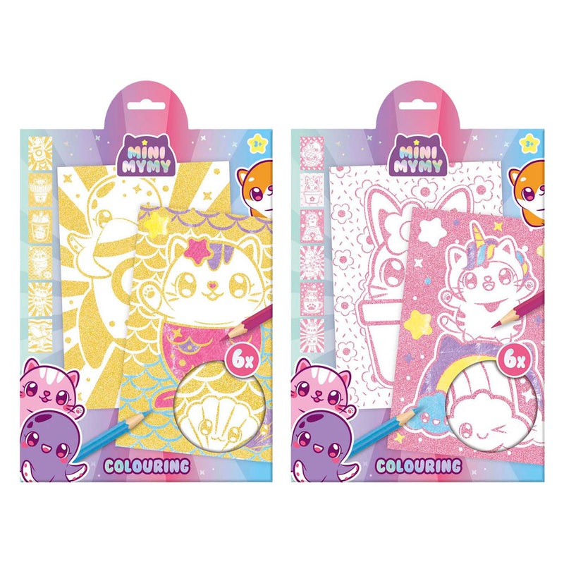 Papel para colorear con purpurina mini mymy creative craft group a4