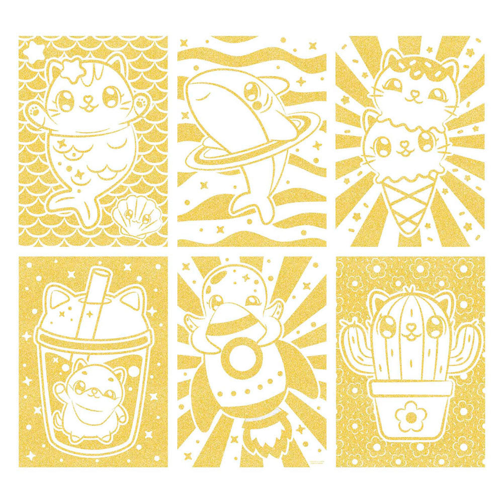 Papel para colorear con purpurina mini mymy creative craft group a4