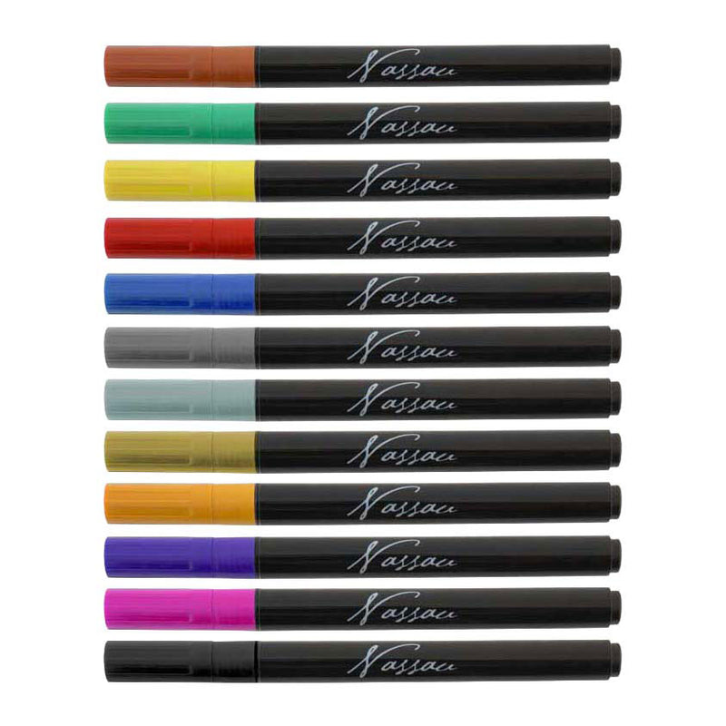 Felt -pens vetro e porcellana 12 pezzi