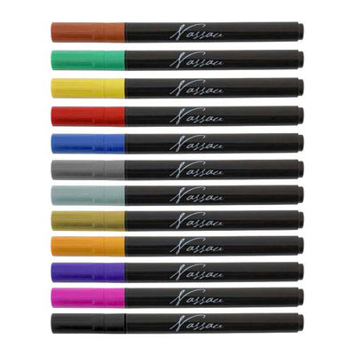 Felt -pens vetro e porcellana 12 pezzi