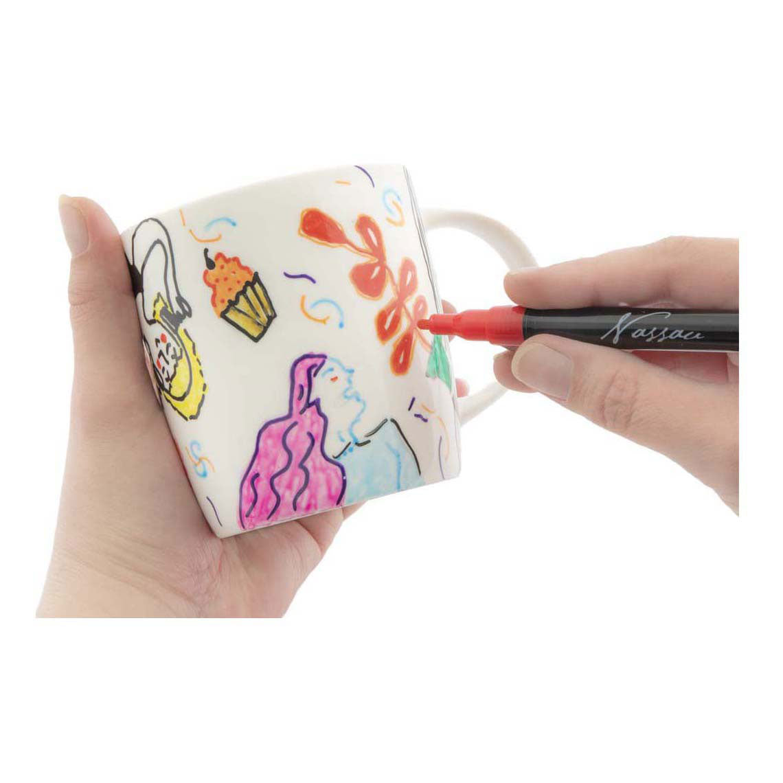 Felt -pens vetro e porcellana 12 pezzi