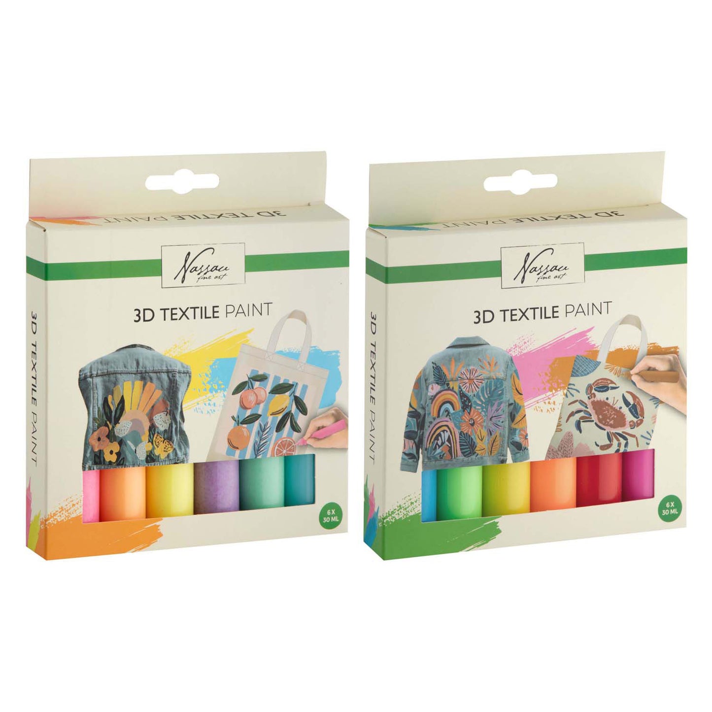 Set di colori per tessuti 3D Creative Craft Group Nassau - 6 pezzi.