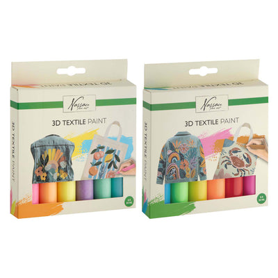 Juego de pintura textil 3D Creative Craft Group Nassau - 6 piezas.