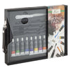 Creative Craft Group Set di valigie in legno nero Nassau acrilico - 21 pezzi.