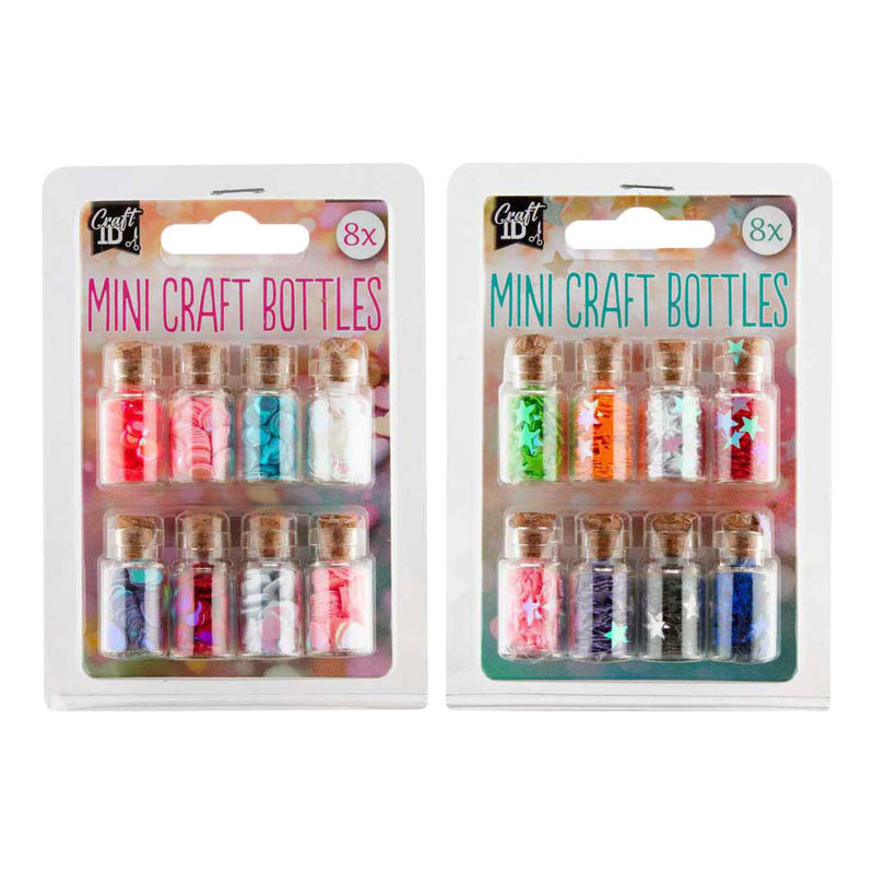 Mini botellas artesanales de Creative Craft Group - 8 piezas.